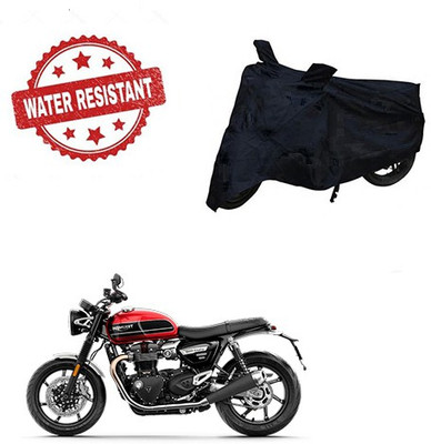RPSENTTERPR Waterproof Two Wheeler Cover for Triumph(Twin, Black)
