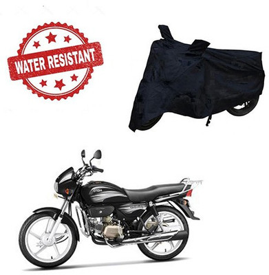 saanvi Two Wheeler Cover for Hero(Splendor Plus, Black)