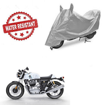 Atulit enterprises Two Wheeler Cover for Royal Enfield(Continental GT, Silver)