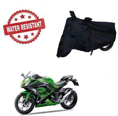 Feel heaven Two Wheeler Cover for Kawasaki(Ninja 300, Black)