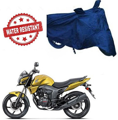 RPSENTTERPR Waterproof Two Wheeler Cover for Honda(CB Trigger, Blue)