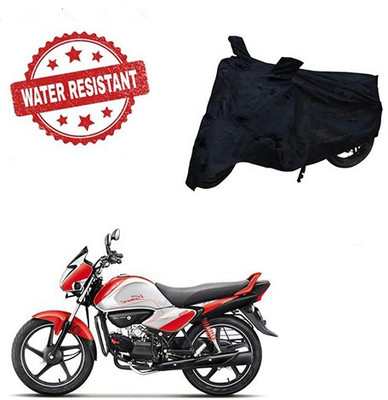 saanvi Two Wheeler Cover for Hero(Splendor I Smart, Black)