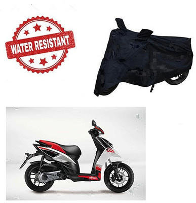 Feel heaven Two Wheeler Cover for Aprilia(SR 125, Black)