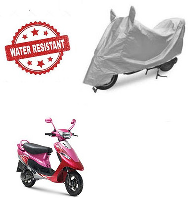 saanvi Two Wheeler Cover for TVS(Scooty Pep+, Silver)