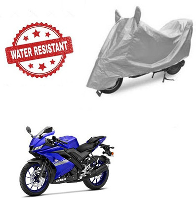 saanvi Two Wheeler Cover for Yamaha(R15 V3, Silver)
