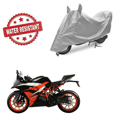 RPSENTTERPR Waterproof Two Wheeler Cover for KTM(RC 200, Silver)