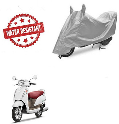 saanvi Two Wheeler Cover for Suzuki(Access, Silver)