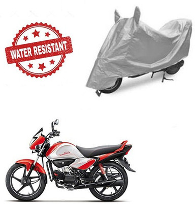 saanvi Two Wheeler Cover for Hero(Splendor I Smart, Silver)