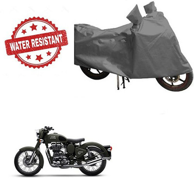 RPSENTTERPR Waterproof Two Wheeler Cover for Royal Enfield(Battle, Grey)
