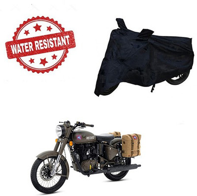 RPSENTTERPR Waterproof Two Wheeler Cover for Royal Enfield(Classic 500, Black)