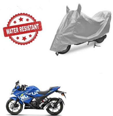 Atulit enterprises Two Wheeler Cover for Suzuki(Gixxer SF, Silver)