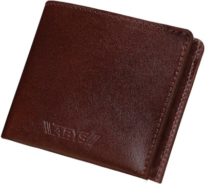 ABYS Men Brown Genuine Leather Wallet(4 Card Slots)