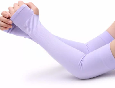 KANDID Nylon Arm Sleeve For Men & Women With Tattoo(L, Purple)