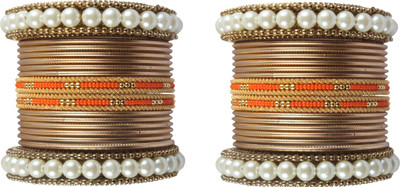 Shiv_Jewels Alloy Pearl Gold-plated Bangle Set(Pack of 32)
