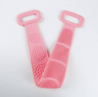 NIASHI Silicone Body Back Scrubber Double Side Bathing Brush for Skin Deep Cleaning bath belt brush