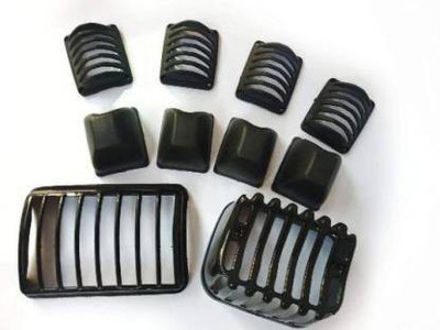 PECULIAR ZONE PZSPLENDERCOMBO6PCBLACK0294 Bike Headlight Grill(Black)