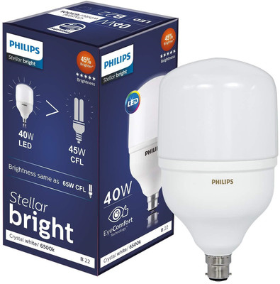 PHILIPS 40 W Round B22 LED Bulb (White)