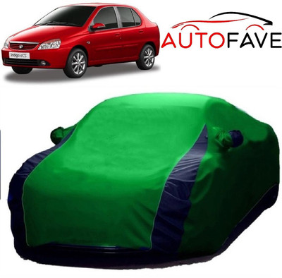 AutoFave Car Cover For Tata Indigo eCS (With Mirror Pockets)(Green)