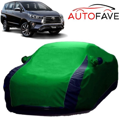 AutoFave Car Cover For Toyota Innova Crysta (With Mirror Pockets)(Green)
