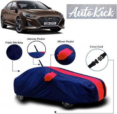 AutoKick Car Cover For Hyundai Sonata Facelift (With Mirror Pockets)(Multicolor)
