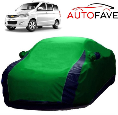 AutoFave Car Cover For Chevrolet Enjoy (With Mirror Pockets)(Green)