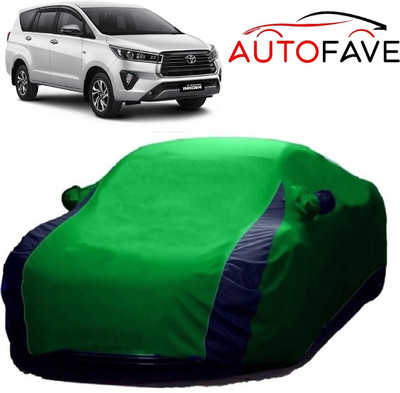 AutoFave Car Cover For Toyota Innova (With Mirror Pockets)(Green)