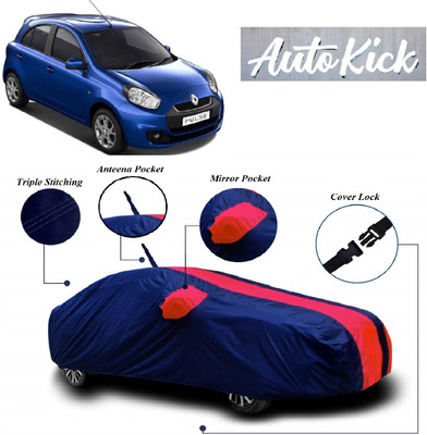 AutoKick Car Cover For Renault Pulse (With Mirror Pockets)(Multicolor)
