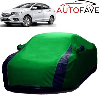 AutoFave Car Cover For Honda City i-Vtec (With Mirror Pockets)(Green)