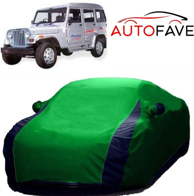 AutoFave Car Cover For Mahindra Marshal (With Mirror Pockets)(Green)
