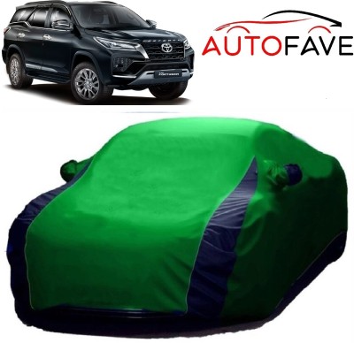 AutoFave Car Cover For Toyota Fortuner (With Mirror Pockets)(Green)