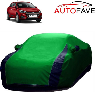 AutoFave Car Cover For Hyundai Elite i20 (With Mirror Pockets)(Green)