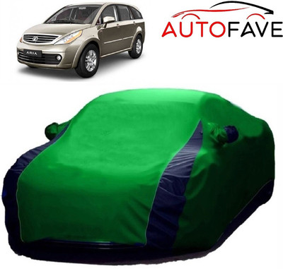 AutoFave Car Cover For Tata Aria (With Mirror Pockets)(Green, Blue)