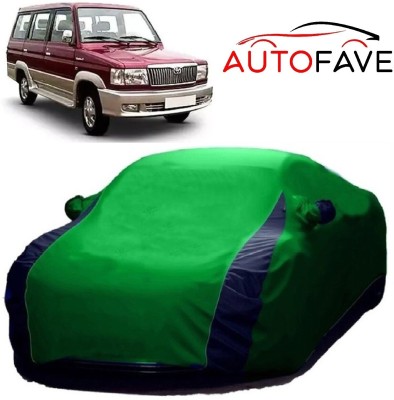 AutoFave Car Cover For Toyota Qualis (With Mirror Pockets)(Green)