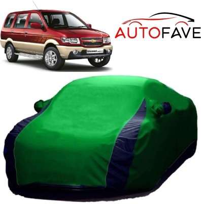 AutoFave Car Cover For Chevrolet Tavera (With Mirror Pockets)(Green)