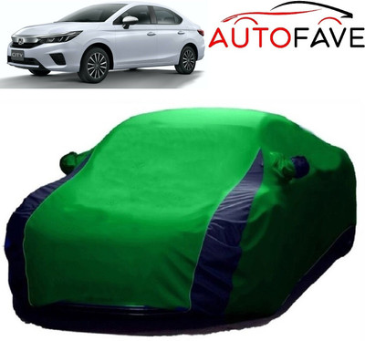 AutoFave Car Cover For Honda City (With Mirror Pockets)(Green)