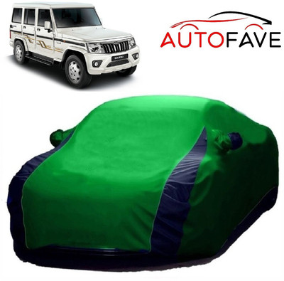AutoFave Car Cover For Mahindra Bolero (With Mirror Pockets)(Green)