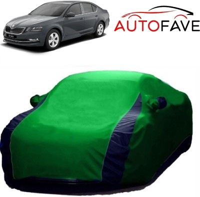 AutoFave Car Cover For Skoda Octavia (With Mirror Pockets)(Green)