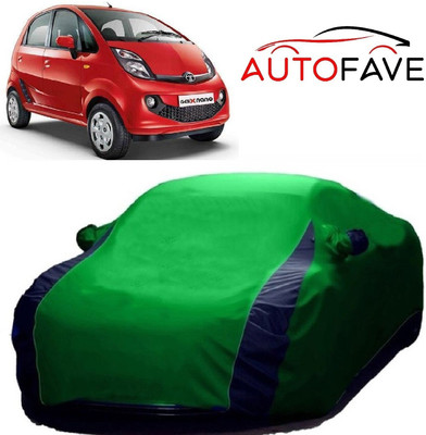 AutoFave Car Cover For Tata Nano Genx (With Mirror Pockets)(Green)
