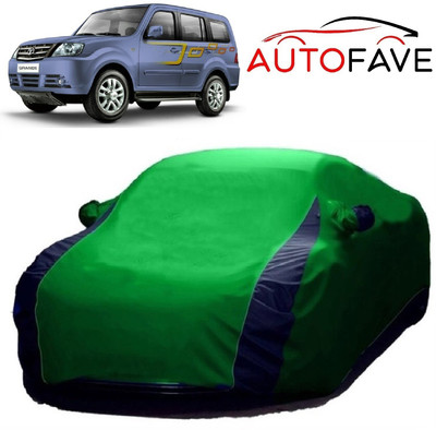 AutoFave Car Cover For Tata Sumo Grande (With Mirror Pockets)(Green)