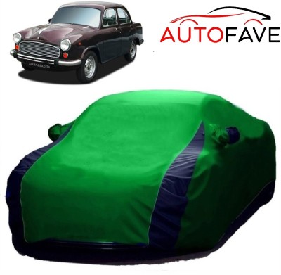 AutoFave Car Cover For HM Ambassador (With Mirror Pockets)(Green)