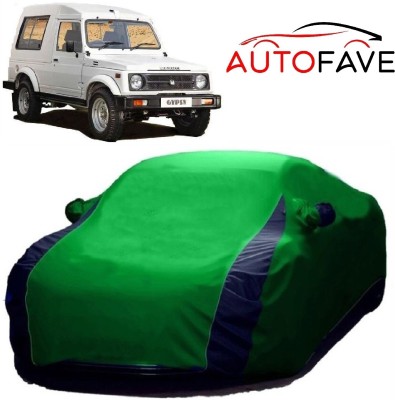 AutoFave Car Cover For Maruti Suzuki Gypsy King (With Mirror Pockets)(Green)