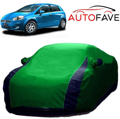 AutoFave Car Cover For Fiat Grande Punto (With Mirror Pockets)(Green)