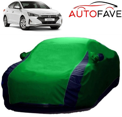 AutoFave Car Cover For Hyundai Elantra (With Mirror Pockets)(Green)