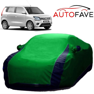 AutoFave Car Cover For Maruti Suzuki WagonR (With Mirror Pockets)(Green, Blue)