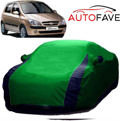 AutoFave Car Cover For Hyundai Getz Prime (With Mirror Pockets)(Green)