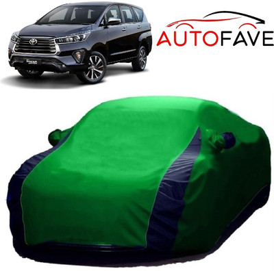 AutoFave Car Cover For Toyota Innova Crysta Facelift (With Mirror Pockets)(Green)