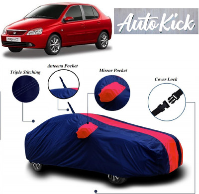 AutoKick Car Cover For Tata Indigo eCS (With Mirror Pockets)(Multicolor)