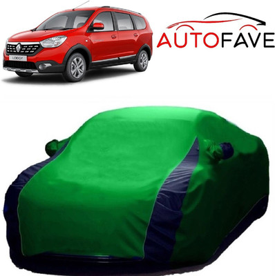 AutoFave Car Cover For Renault Lodgy (With Mirror Pockets)(Green, Blue)
