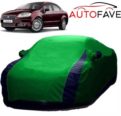 AutoFave Car Cover For Fiat Linea (With Mirror Pockets)(Green)