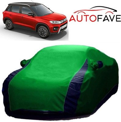 AutoFave Car Cover For Maruti Suzuki Vitara Brezza (With Mirror Pockets)(Green, Blue)